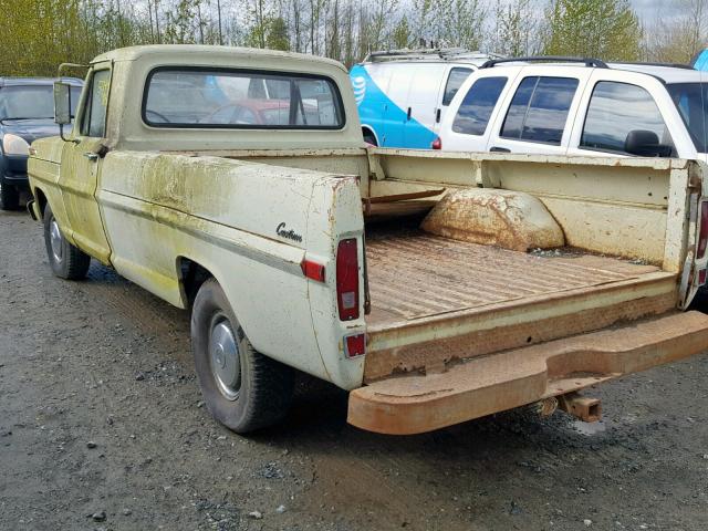 F10BRG93506 - 1970 FORD F-100 BEIGE photo 3