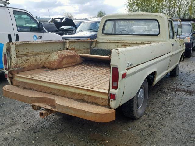 F10BRG93506 - 1970 FORD F-100 BEIGE photo 4