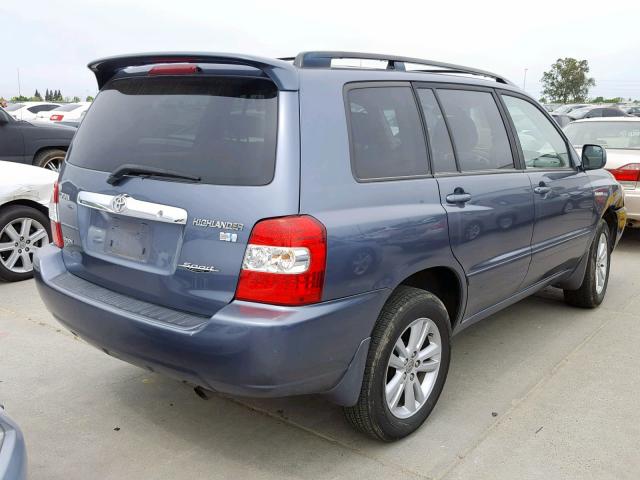 JTEEW21A960005905 - 2006 TOYOTA HIGHLANDER GRAY photo 4