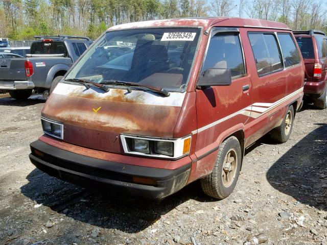 JT3YR26VXF5060343 - 1985 TOYOTA VAN WAGON RED photo 2