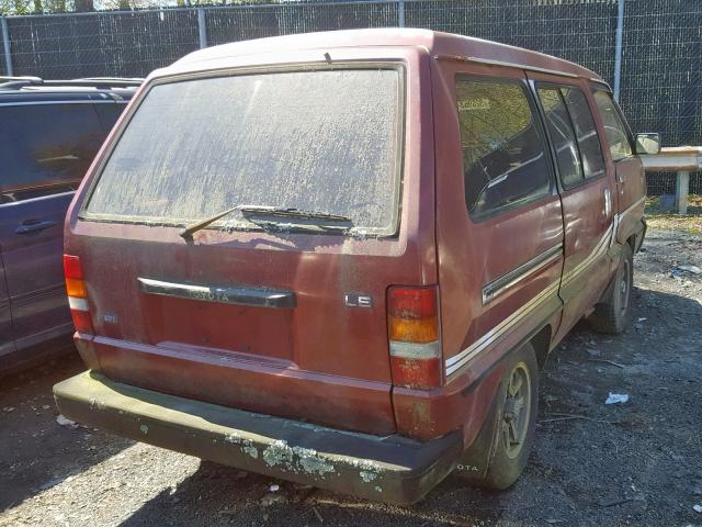 JT3YR26VXF5060343 - 1985 TOYOTA VAN WAGON RED photo 4