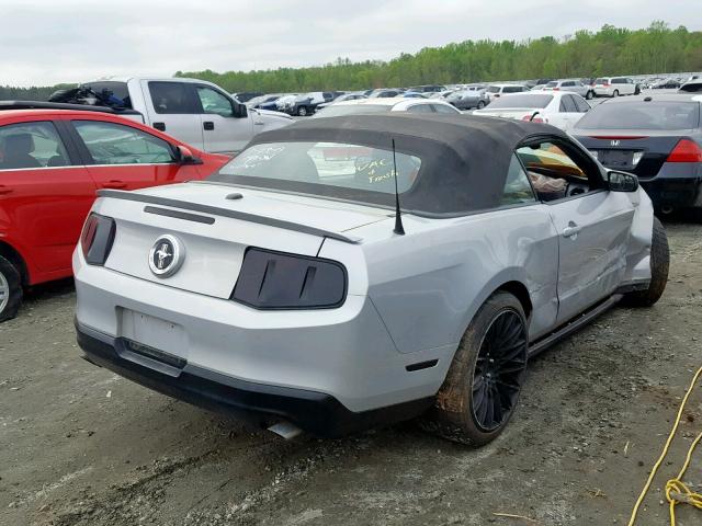 1ZVBP8EM2C5286582 - 2012 FORD MUSTANG SILVER photo 4