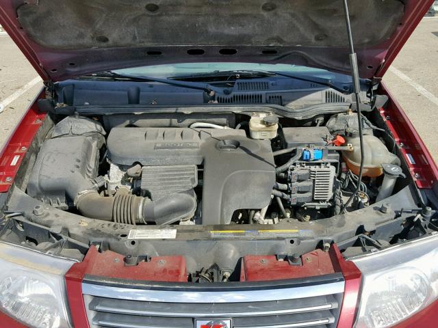 1G8AJ55F57Z146163 - 2007 SATURN ION LEVEL RED photo 7