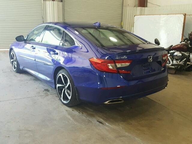 1HGCV1F32JA009883 - 2018 HONDA ACCORD SPO BLUE photo 3