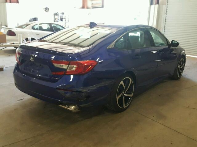 1HGCV1F32JA009883 - 2018 HONDA ACCORD SPO BLUE photo 4