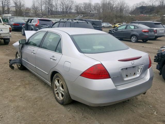 1HGCM56377A027265 - 2007 HONDA ACCORD SE SILVER photo 3