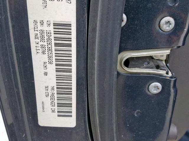 1B3HB28C68D536030 - 2008 DODGE CALIBER BLUE photo 10