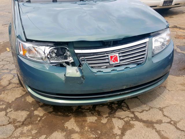 1G8AJ58F27Z200157 - 2007 SATURN ION LEVEL GREEN photo 9