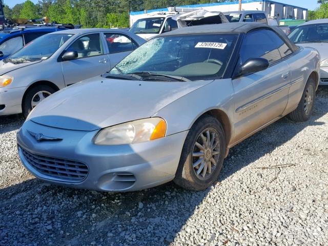 1C3EL45U51N591922 - 2001 CHRYSLER SEBRING LX SILVER photo 2