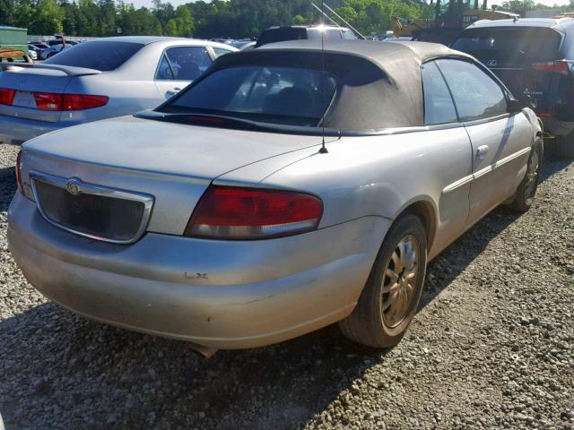 1C3EL45U51N591922 - 2001 CHRYSLER SEBRING LX SILVER photo 4