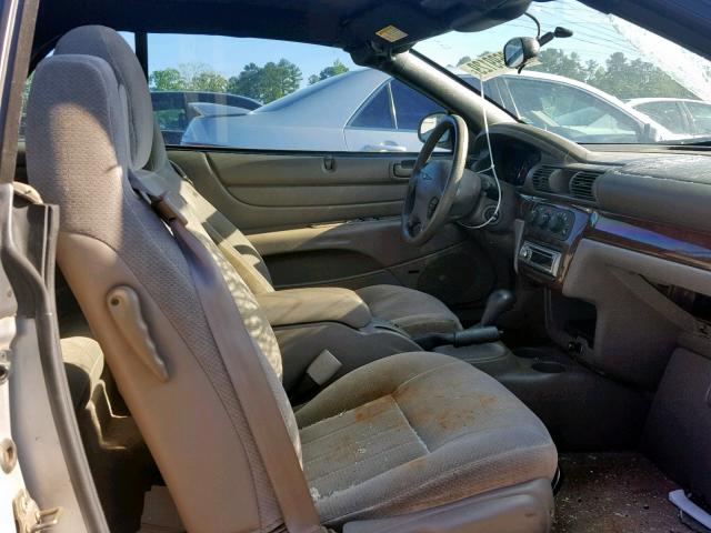 1C3EL45U51N591922 - 2001 CHRYSLER SEBRING LX SILVER photo 5