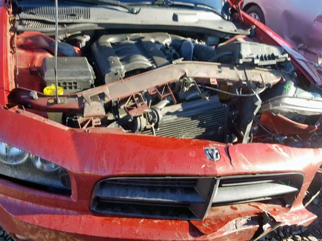 2B3CA3CV7AH286866 - 2010 DODGE CHARGER SX RED photo 7