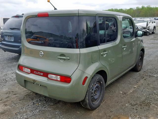 JN8AZ2KR3AT165613 - 2010 NISSAN CUBE BASE GREEN photo 4