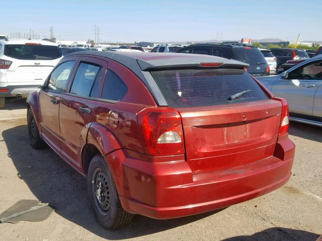 1B3HB28B27D591161 - 2007 DODGE CALIBER RED photo 3