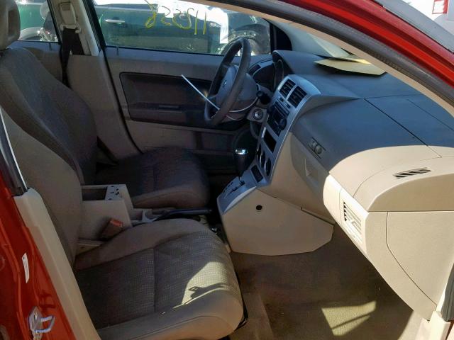 1B3HB28B27D591161 - 2007 DODGE CALIBER RED photo 5