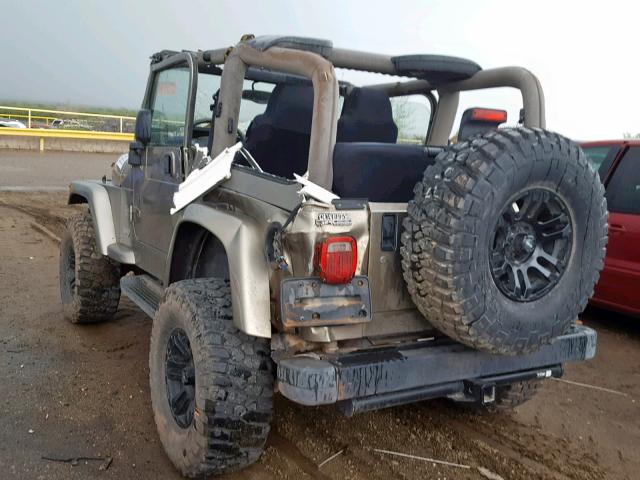 1J4FA59S14P801052 - 2004 JEEP WRANGLER / TAN photo 3