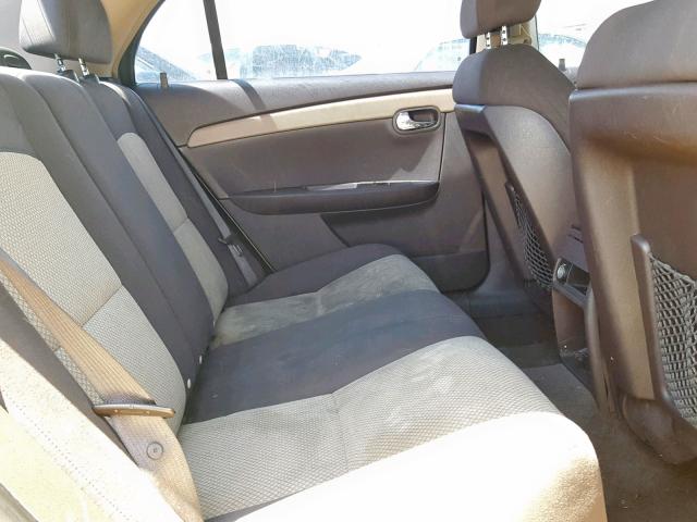 1G1ZG57B38F216403 - 2008 CHEVROLET MALIBU LS GOLD photo 6