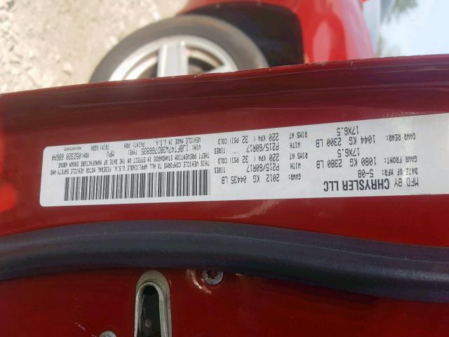 1J8FT47W38D766935 - 2008 JEEP COMPASS SP წითელი ფოტო 10