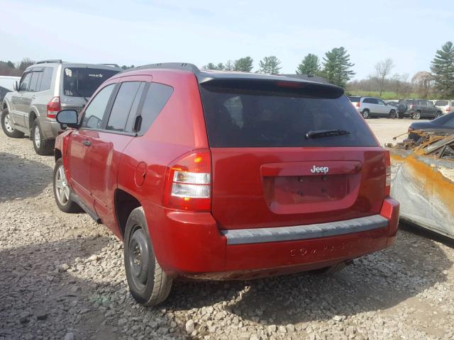 1J8FT47W38D766935 - 2008 JEEP COMPASS SP წითელი ფოტო 3