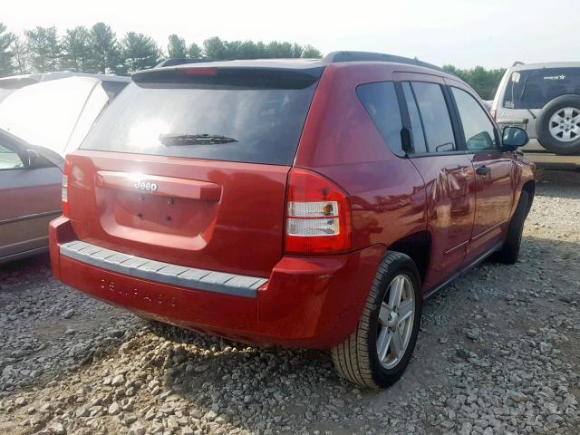 1J8FT47W38D766935 - 2008 JEEP COMPASS SP წითელი ფოტო 4