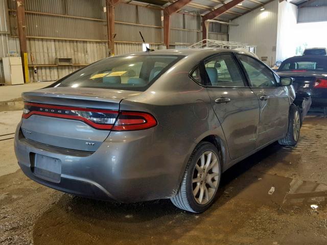 1C3CDFBA8DD100599 - 2013 DODGE DART SXT GRAY photo 4