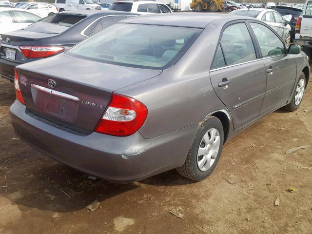 4T1BE32K33U776433 - 2003 TOYOTA CAMRY LE GRAY photo 4