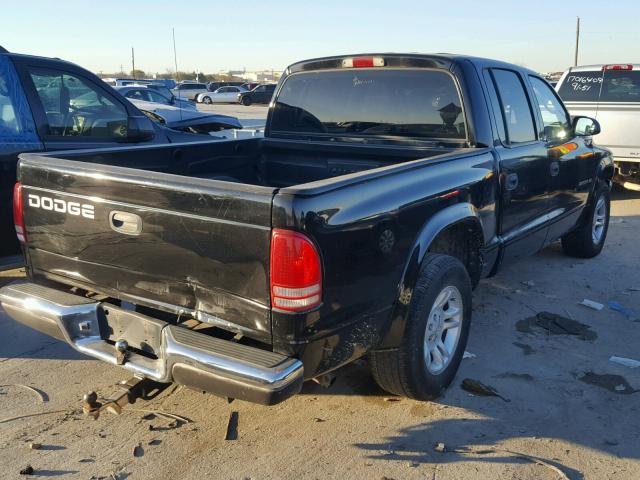 1B7HL48Z02S668036 - 2002 DODGE DAKOTA QUA BLACK photo 4