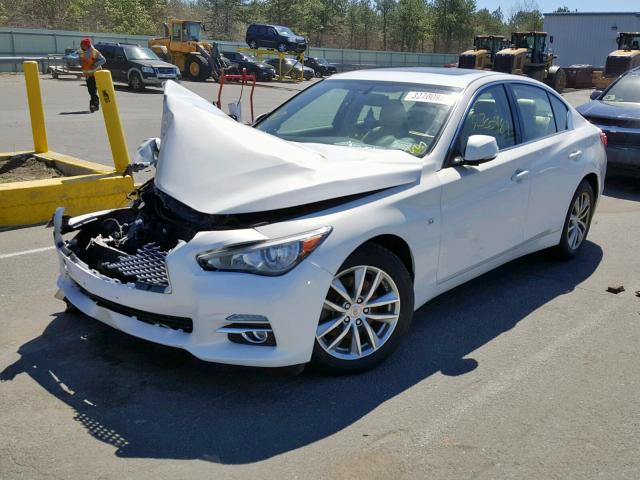 JN1BV7AR7FM399817 - 2015 INFINITI Q50 BASE WHITE photo 2