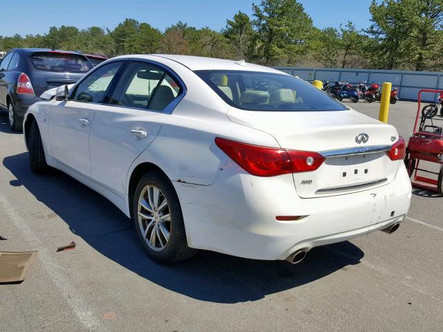 JN1BV7AR7FM399817 - 2015 INFINITI Q50 BASE WHITE photo 3