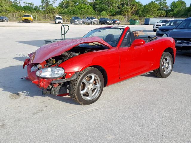 JM1NB3530Y0141277 - 2000 MAZDA MX-5 MIATA RED photo 2