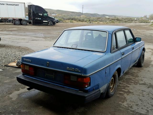 YV1AX8846G1186583 - 1986 VOLVO 244 DL BLUE photo 4