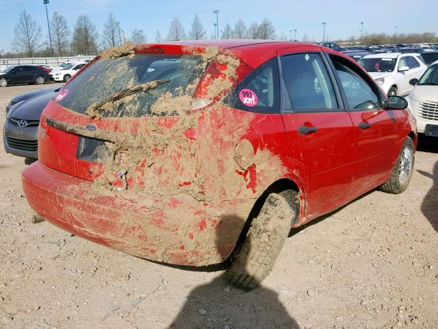 1FAFP37NX7W238511 - 2007 FORD FOCUS ZX5 RED photo 4