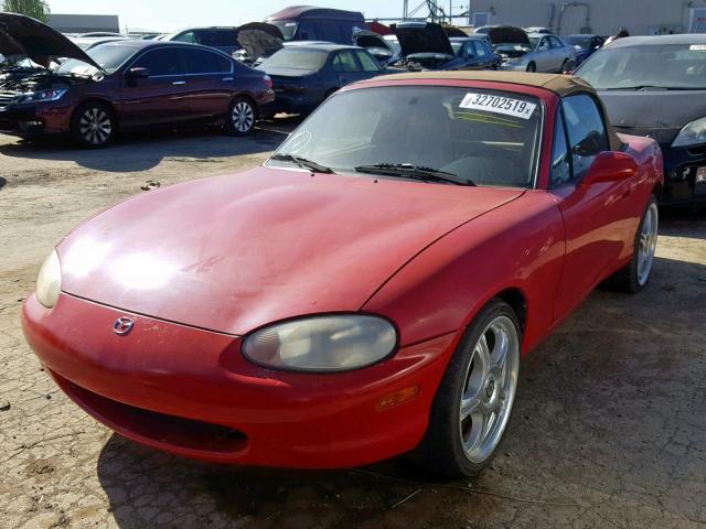 JM1NB3531X0126107 - 1999 MAZDA MX-5 MIATA RED photo 2