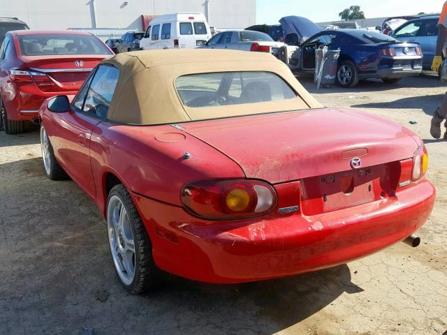 JM1NB3531X0126107 - 1999 MAZDA MX-5 MIATA RED photo 3