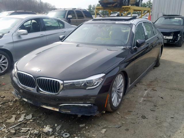 WBA7E2C51HG740305 - 2017 BMW 740 I GRAY photo 2