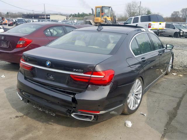WBA7E2C51HG740305 - 2017 BMW 740 I GRAY photo 4
