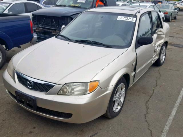 JM1BJ225130137964 - 2003 MAZDA PROTEGE DX GRAY photo 2