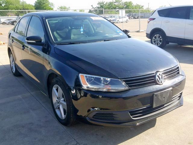 3VWLL7AJ1CM004559 - 2012 VOLKSWAGEN JETTA TDI BLACK photo 1