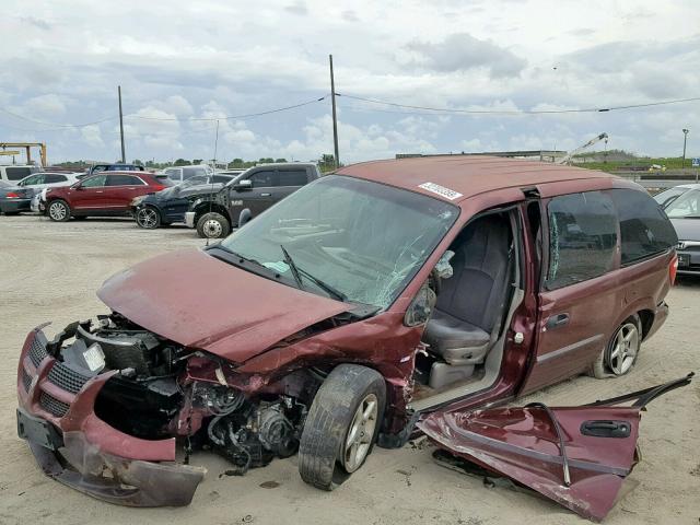 1D4GP25B73B117294 - 2003 DODGE CARAVAN SE MAROON photo 2