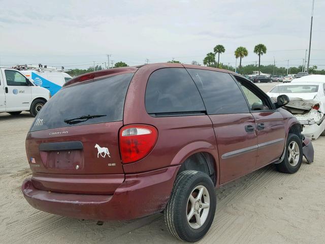 1D4GP25B73B117294 - 2003 DODGE CARAVAN SE MAROON photo 4