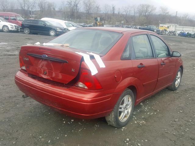 1FAFP34363W222948 - 2003 FORD FOCUS SE C RED photo 4