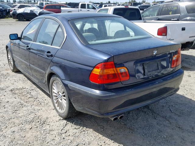 WBAEV534X2KM18430 - 2002 BMW 330 I BLUE photo 3