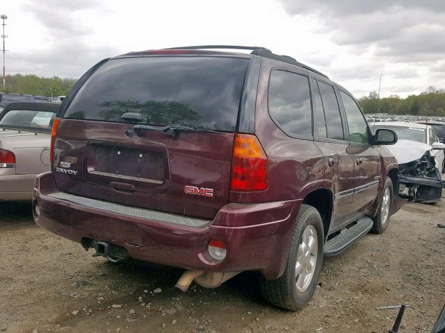 1GKDT13SX62187728 - 2006 GMC ENVOY MAROON photo 4