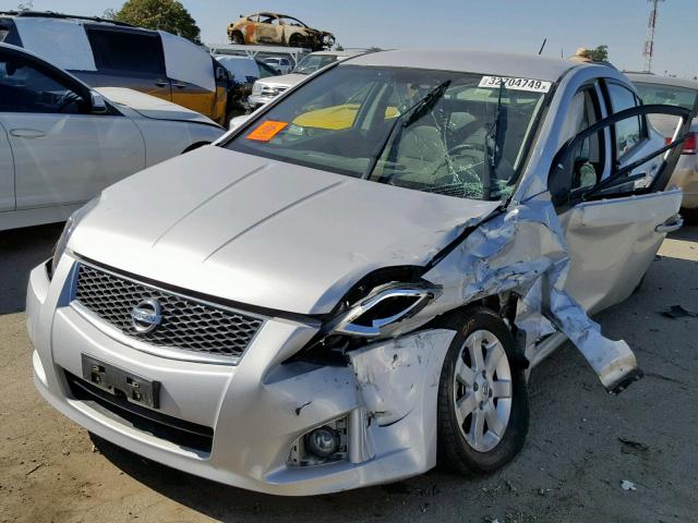 3N1AB6AP6AL724506 - 2010 NISSAN SENTRA 2.0 SILVER photo 2