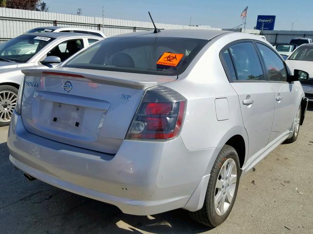 3N1AB6AP6AL724506 - 2010 NISSAN SENTRA 2.0 SILVER photo 4