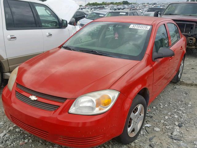 1G1AK52F257620501 - 2005 CHEVROLET COBALT RED photo 2