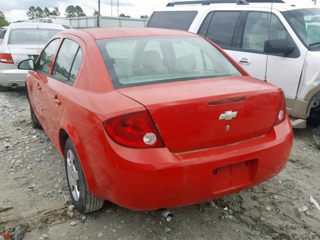 1G1AK52F257620501 - 2005 CHEVROLET COBALT RED photo 3