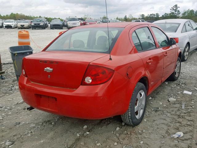 1G1AK52F257620501 - 2005 CHEVROLET COBALT RED photo 4