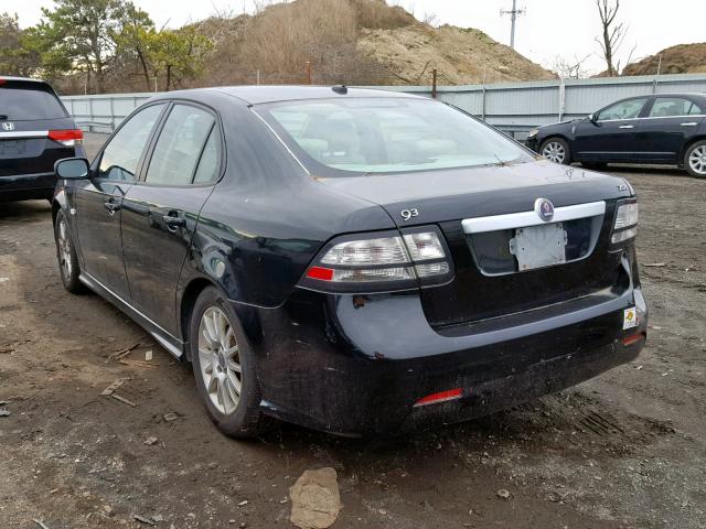 YS3FB46Y091002341 - 2009 SAAB 9-3 2.0T BLACK photo 3