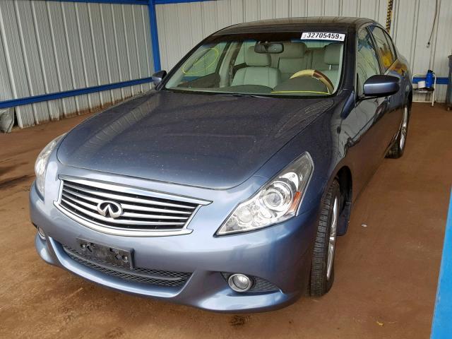 JN1CV6AR3AM461141 - 2010 INFINITI G37 BLUE photo 2